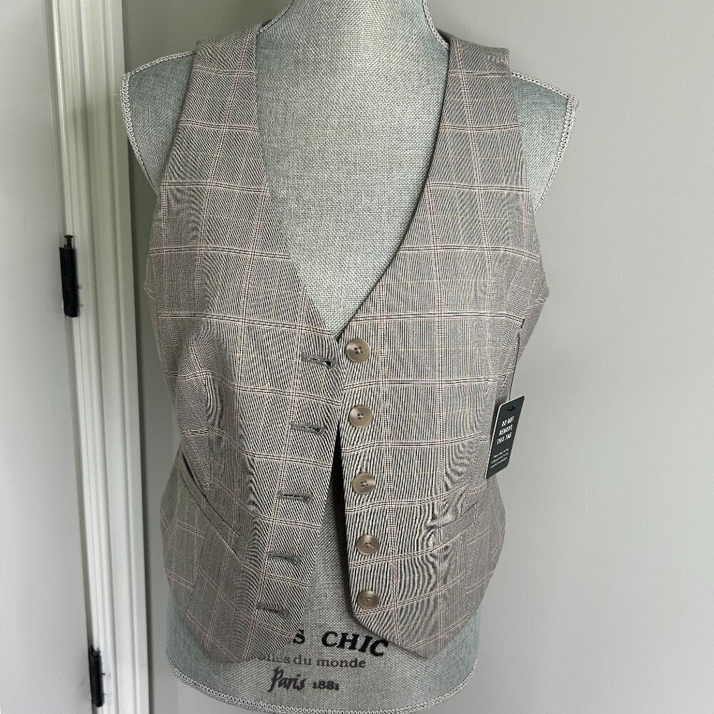 Express Editor Textured Herringbone Five Button B… - image 2